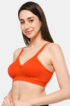 Intimacy Double Layered Non Wired Full Coverage T-Shirt Bra - Fiery Red — thumbnail 3